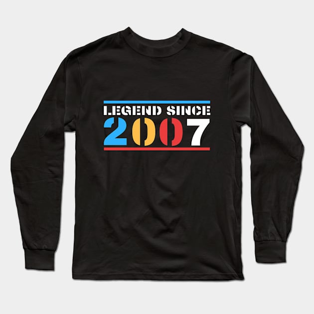 Legend Since 2007 Long Sleeve T-Shirt by BestOfArtStore